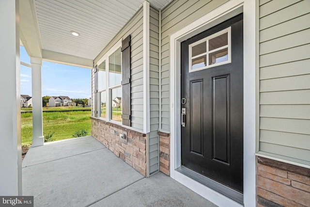 view of doorway to property