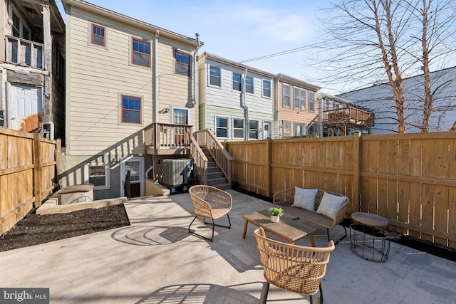 view of patio with an outdoor hangout area