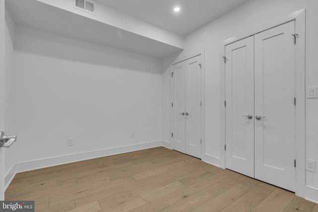 interior space featuring light wood-type flooring