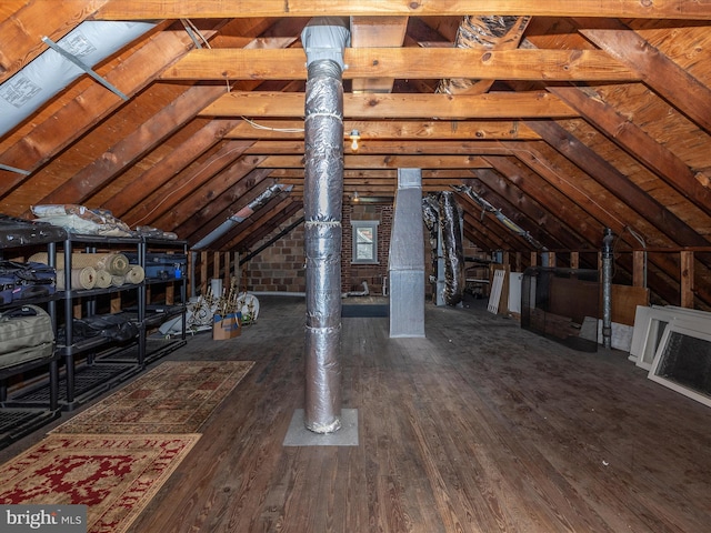 view of attic