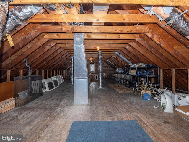 view of attic