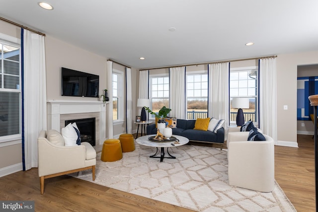 TBB Westmoreland Way Clemson Ii, Charles Town, WV 25414 - living room with wood finished floors, healthy amount of natural light, a fireplace, and recessed lighting