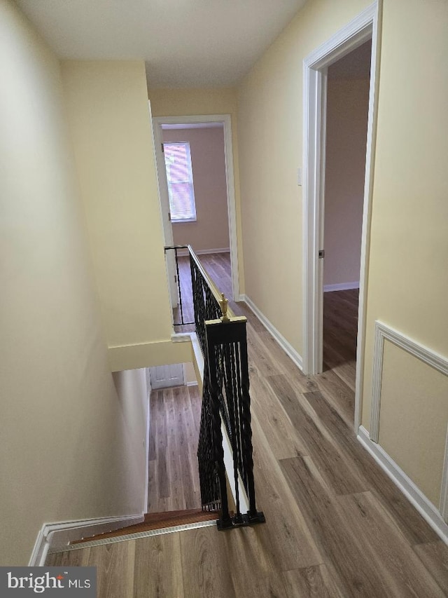 hall featuring light wood-type flooring