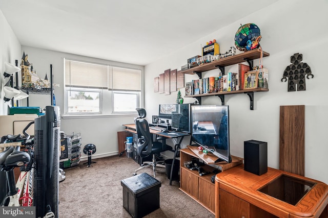 view of carpeted office