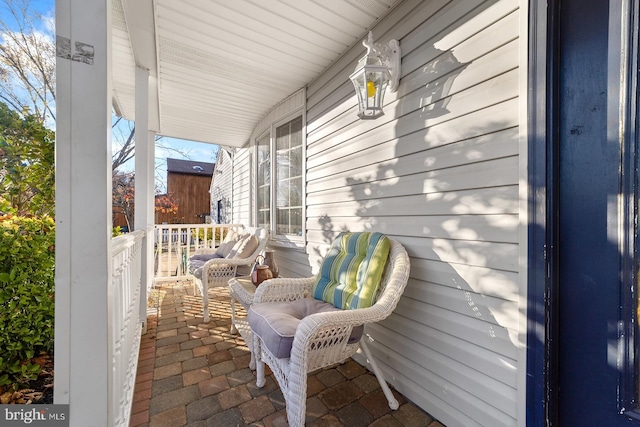 view of patio with a porch