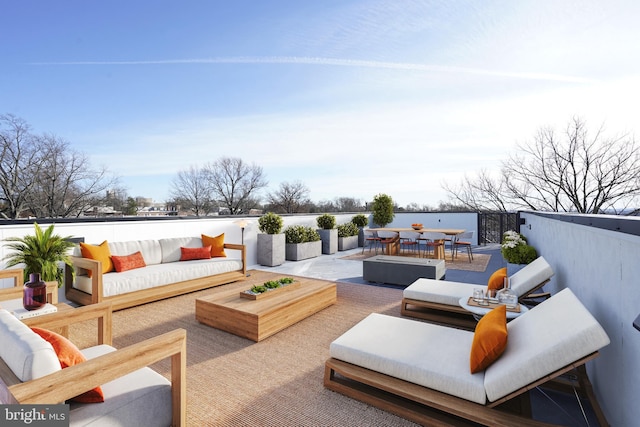 view of patio featuring outdoor lounge area