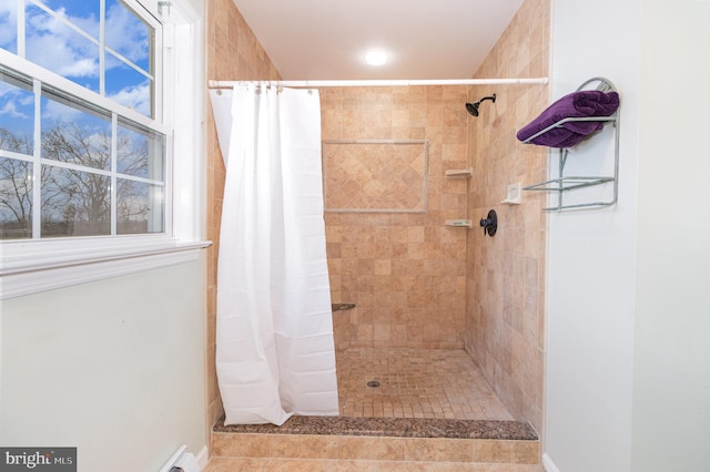 4229 Roundtop Rd, Elizabethtown, PA 17022 - bathroom with tiled shower and baseboards