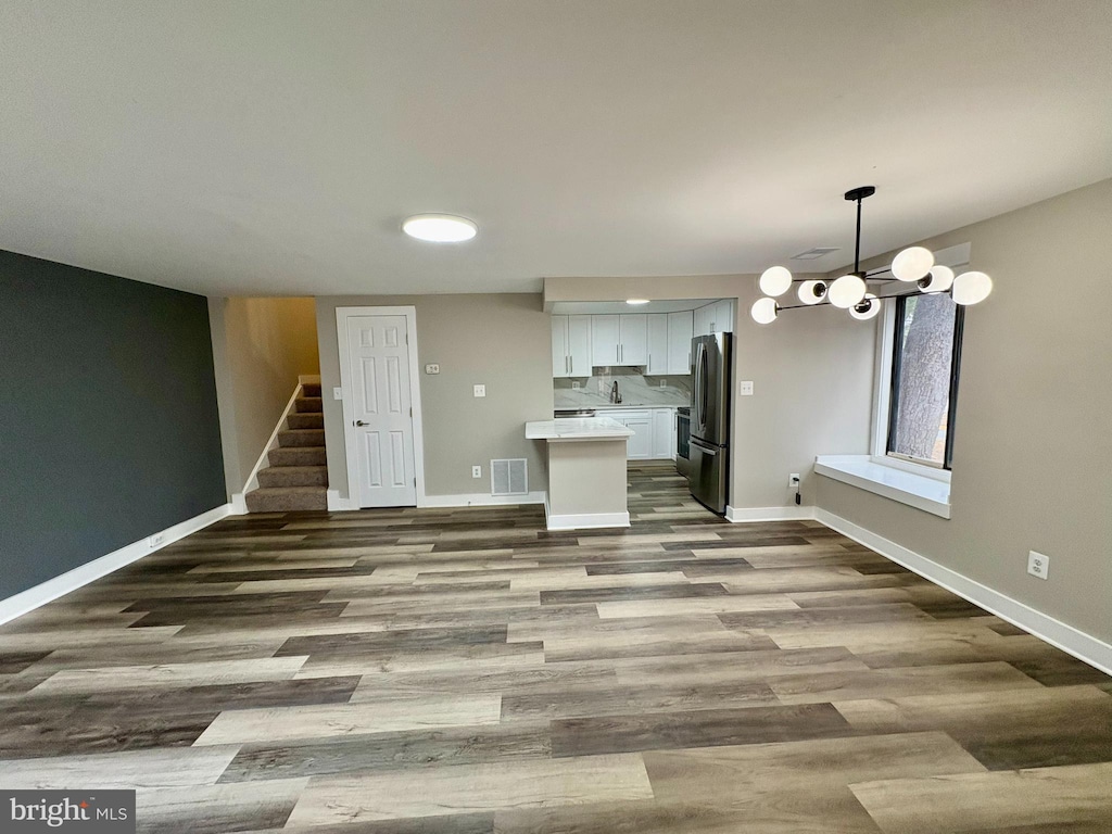 interior space featuring light hardwood / wood-style floors