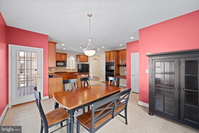 view of dining room