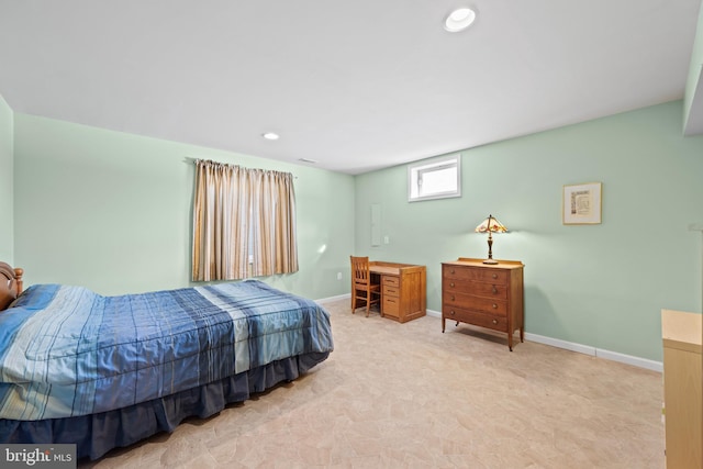 view of carpeted bedroom