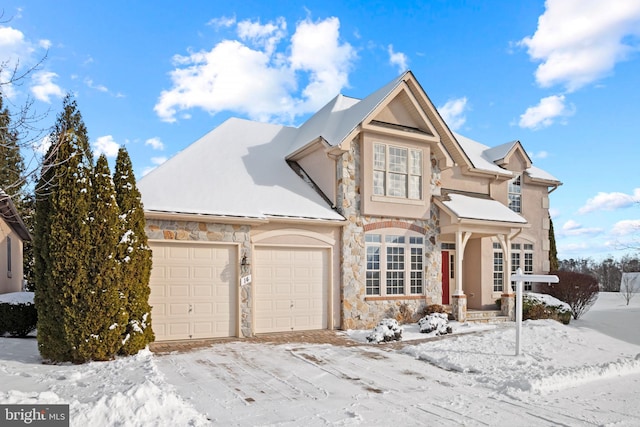 view of front of house featuring a garage