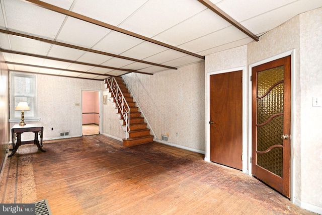 interior space featuring dark wood-type flooring