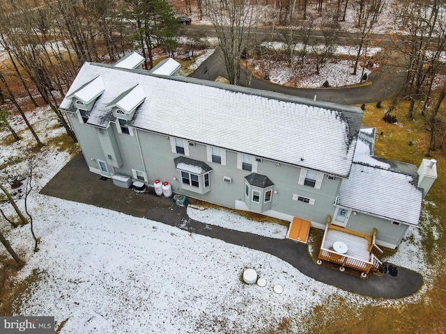 view of snowy aerial view