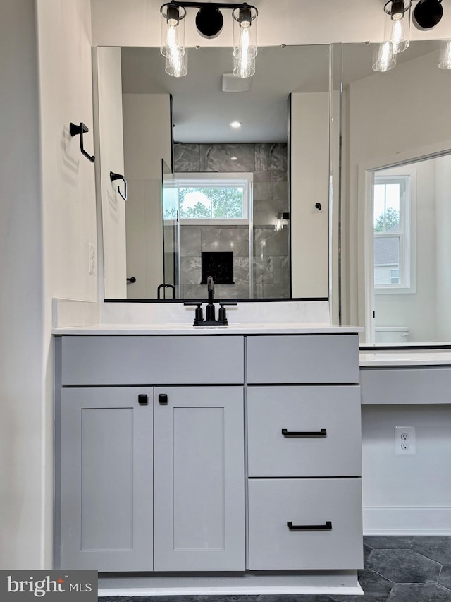 4035 Tamaron Ct, Brandywine, MD 20613 - bathroom with vanity, a shower stall, and toilet