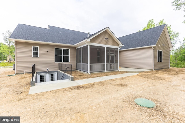 4035 Tamaron Ct, Brandywine, MD 20613 - rear view of house featuring a sunroom and roof with shingles