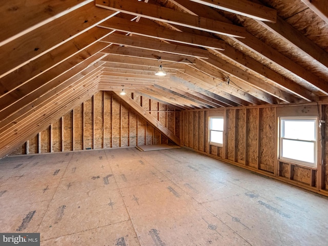 view of attic