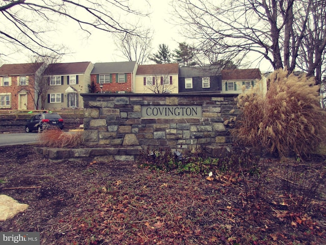 view of community sign