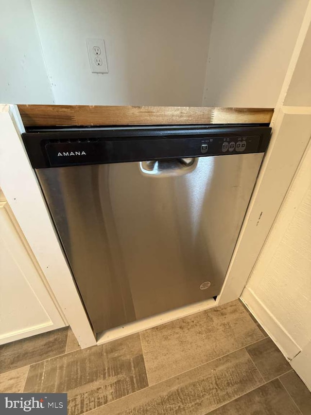 details featuring stainless steel dishwasher