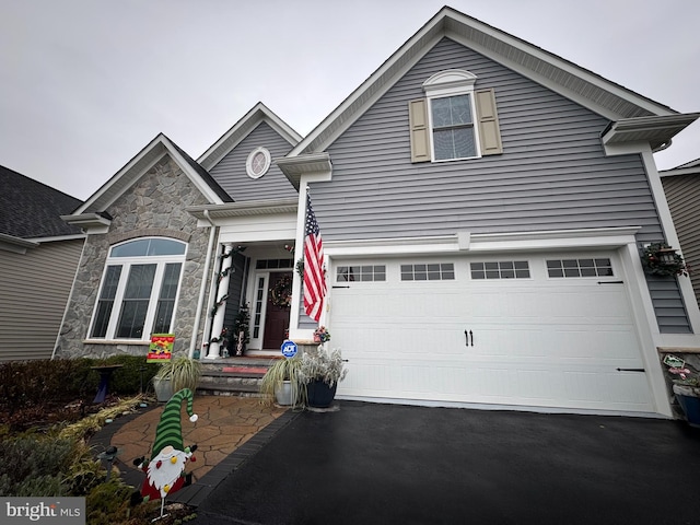 view of front of home featuring a garage