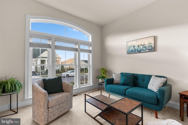 view of carpeted living room