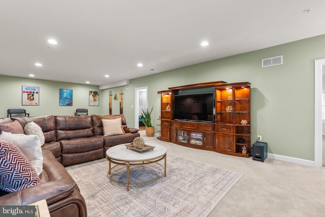 view of carpeted living room