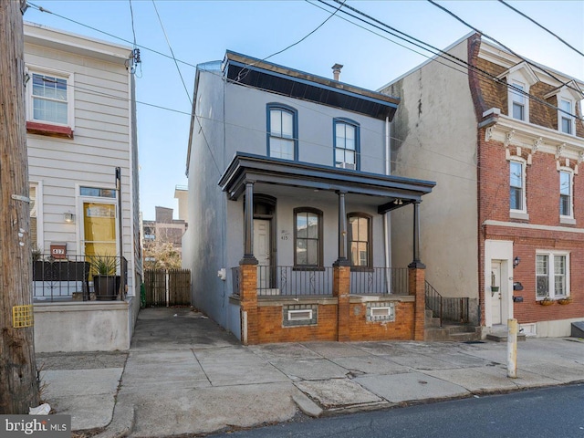 view of front of home with a porch