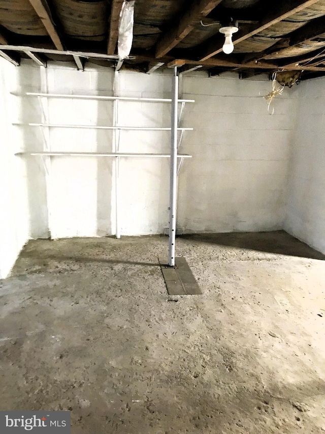 view of basement