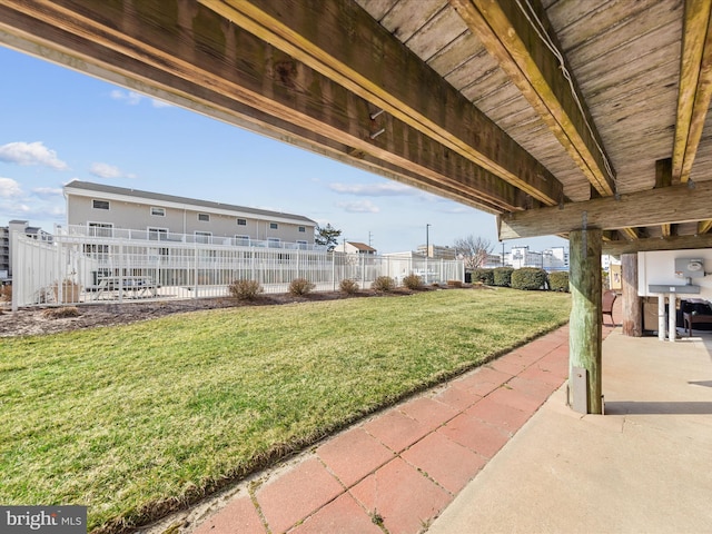 view of patio / terrace with fence