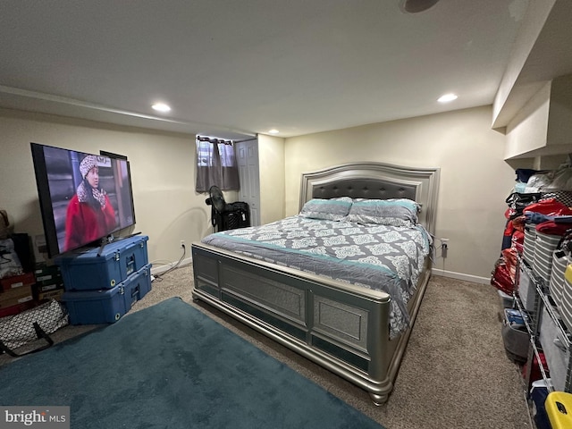 view of carpeted bedroom