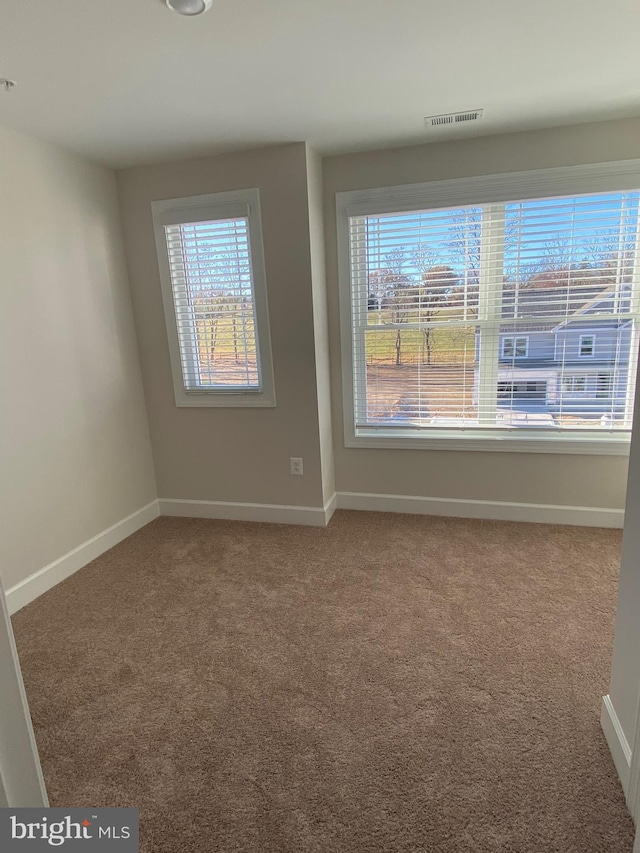 carpeted empty room with plenty of natural light