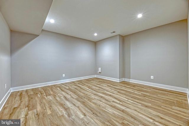 empty room featuring light hardwood / wood-style flooring