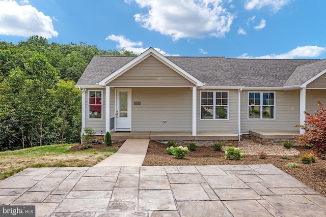 view of single story home