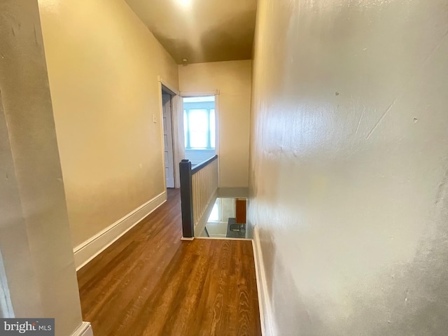 hallway featuring hardwood / wood-style floors