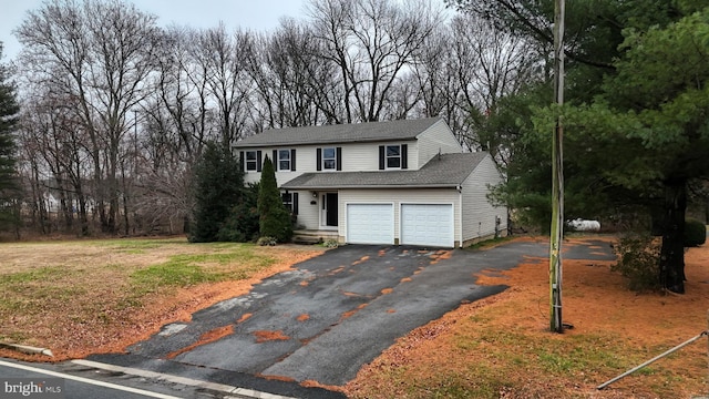 view of property with a garage