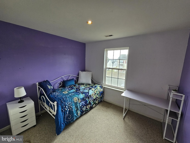 view of carpeted bedroom