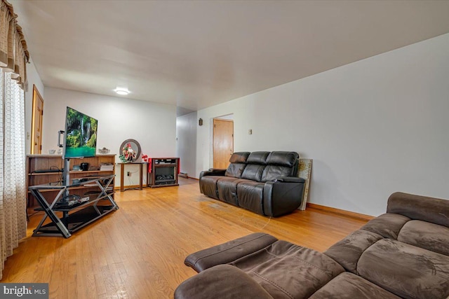 living room featuring hardwood / wood-style floors