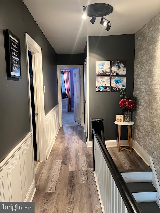 hall featuring hardwood / wood-style floors