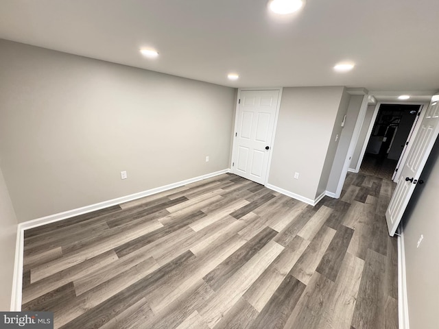 interior space featuring dark hardwood / wood-style floors