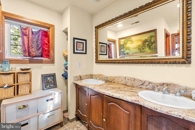 bathroom featuring vanity