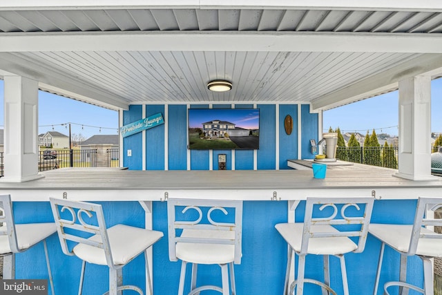 view of patio featuring a porch