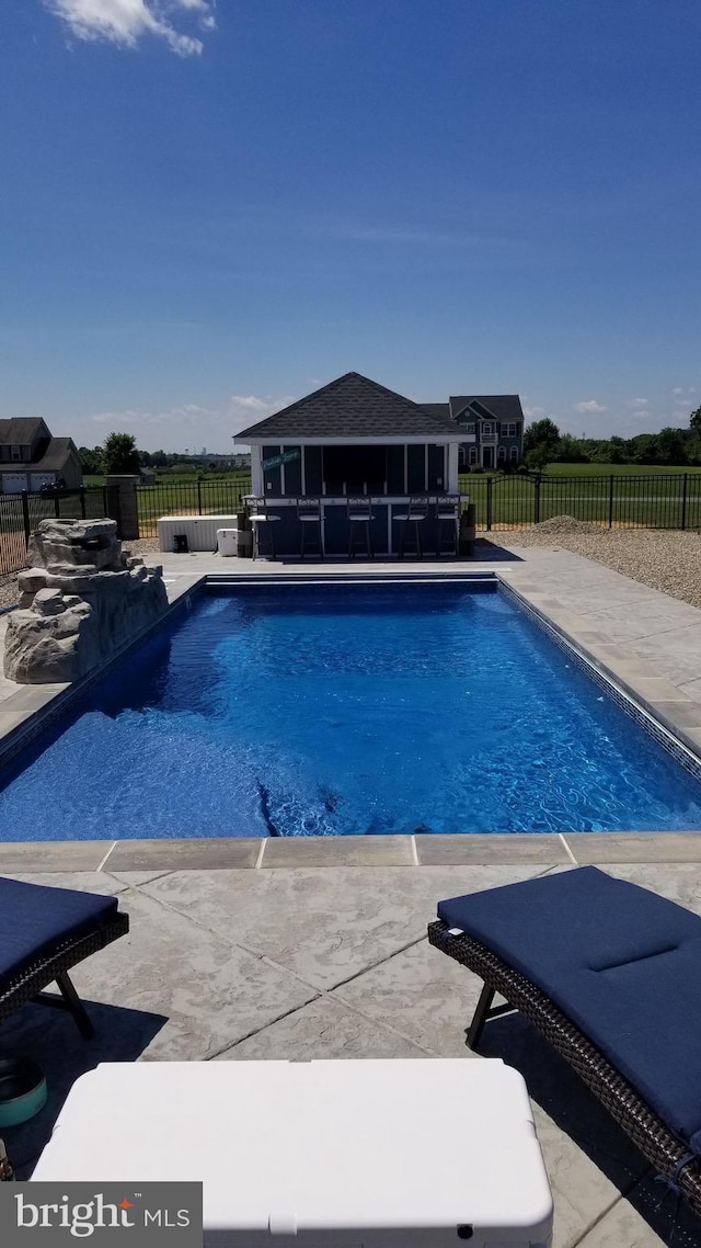 view of pool with a patio