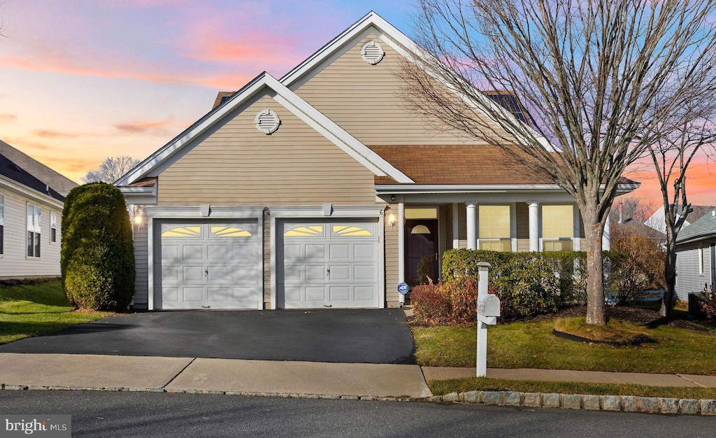 view of front of house featuring a garage