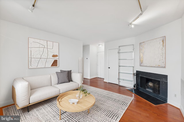 living room featuring hardwood / wood-style floors