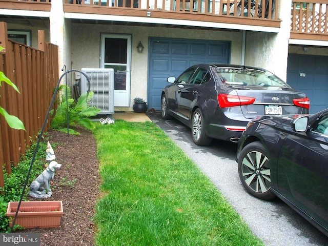 garage with central AC