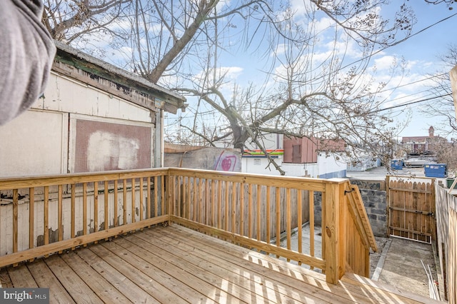 view of wooden terrace