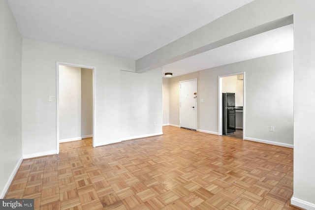 empty room featuring light parquet floors