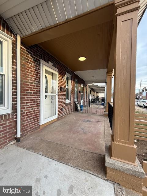 view of patio / terrace featuring covered porch