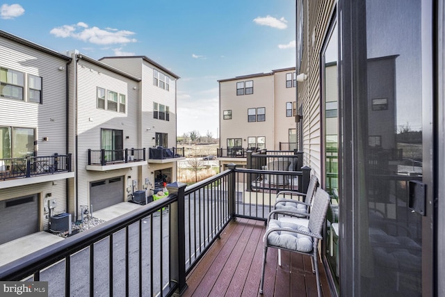 balcony featuring cooling unit