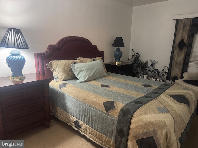 bedroom featuring carpet