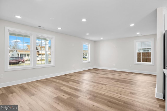 empty room featuring light hardwood / wood-style flooring